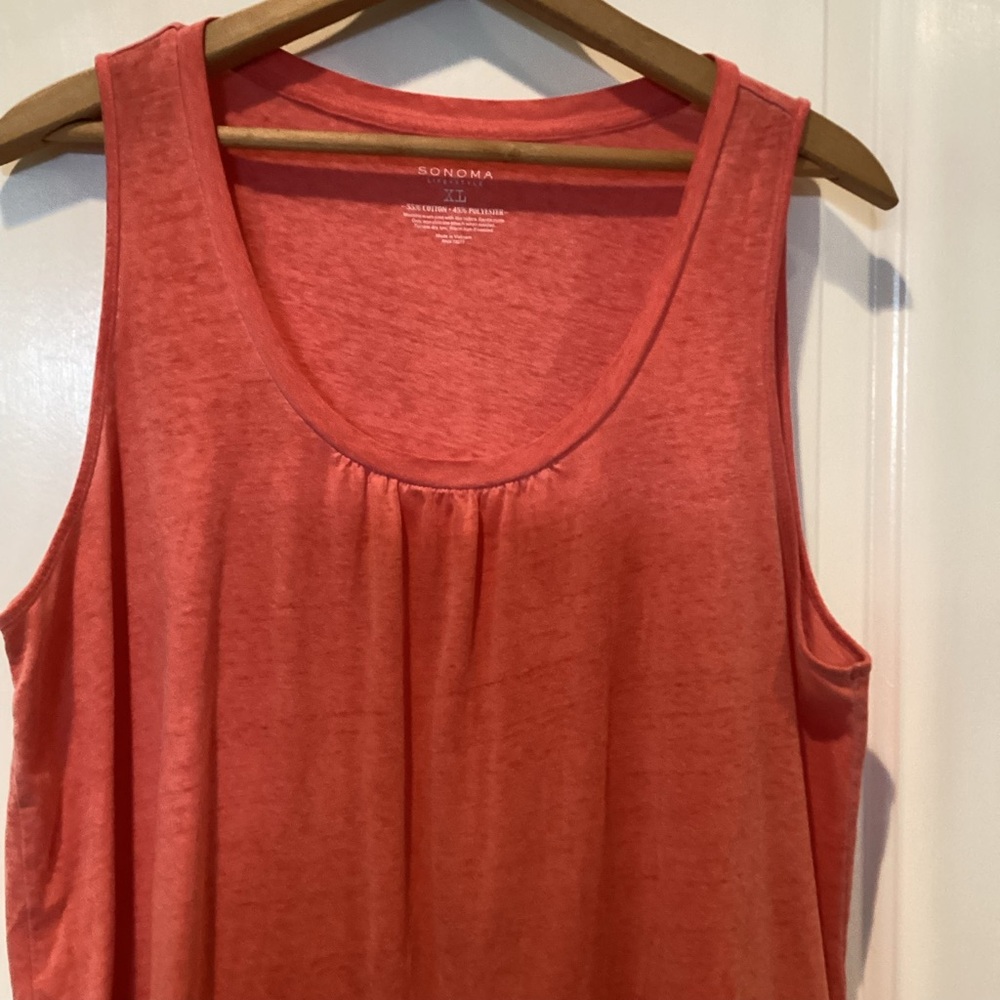 ⛸️Sonoma Women's Bright Coral Tank Top - Picture 2 of 9